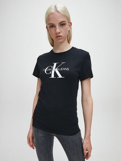 Calvin Klein Ruhák HU391594 | Calvin Klein Logo Női Póló Fekete